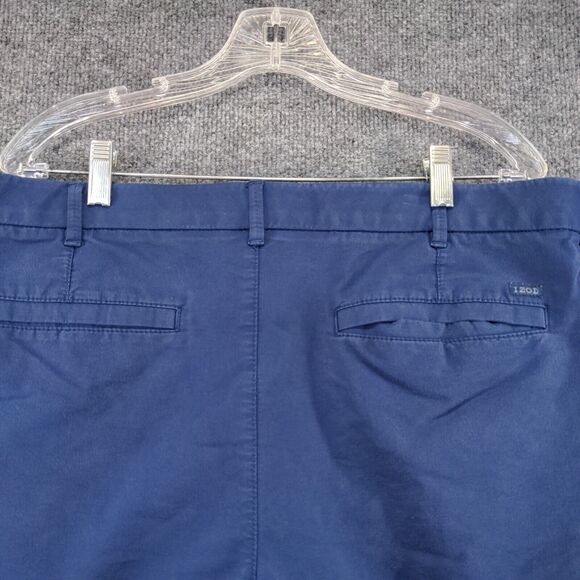 Izod Mens Chino Shorts Blue Size 38x9.5 Slash Pockets Cotton Blend - Picture 8 of 11